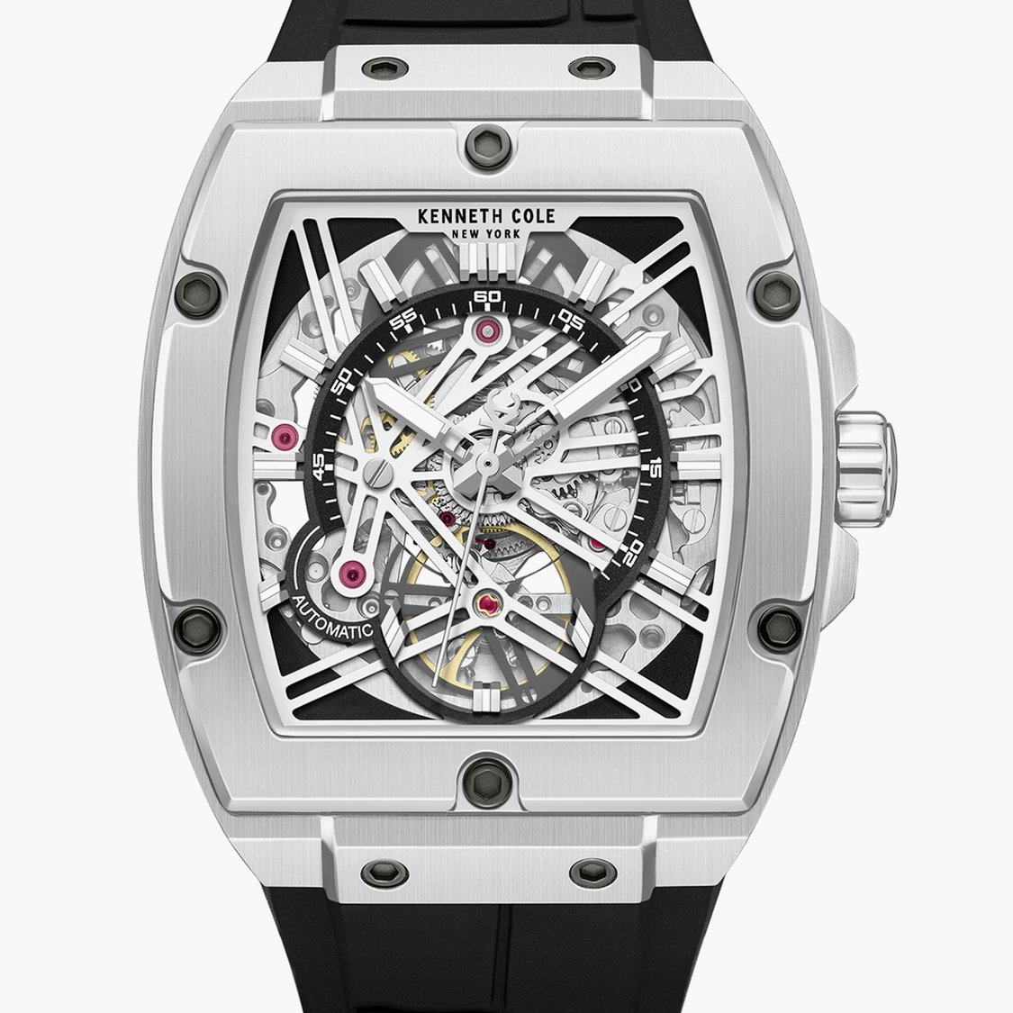 KENNETH COLE Automatic Watch with Silicone Strap - KCWGZ0067803MN