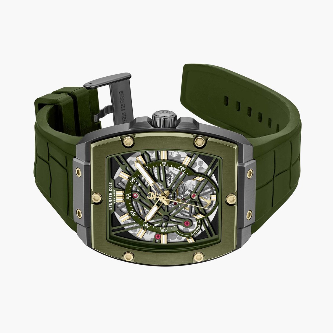 KENNETH COLE Automatic Watch with Silicone Strap - KCWGZ0067804MN