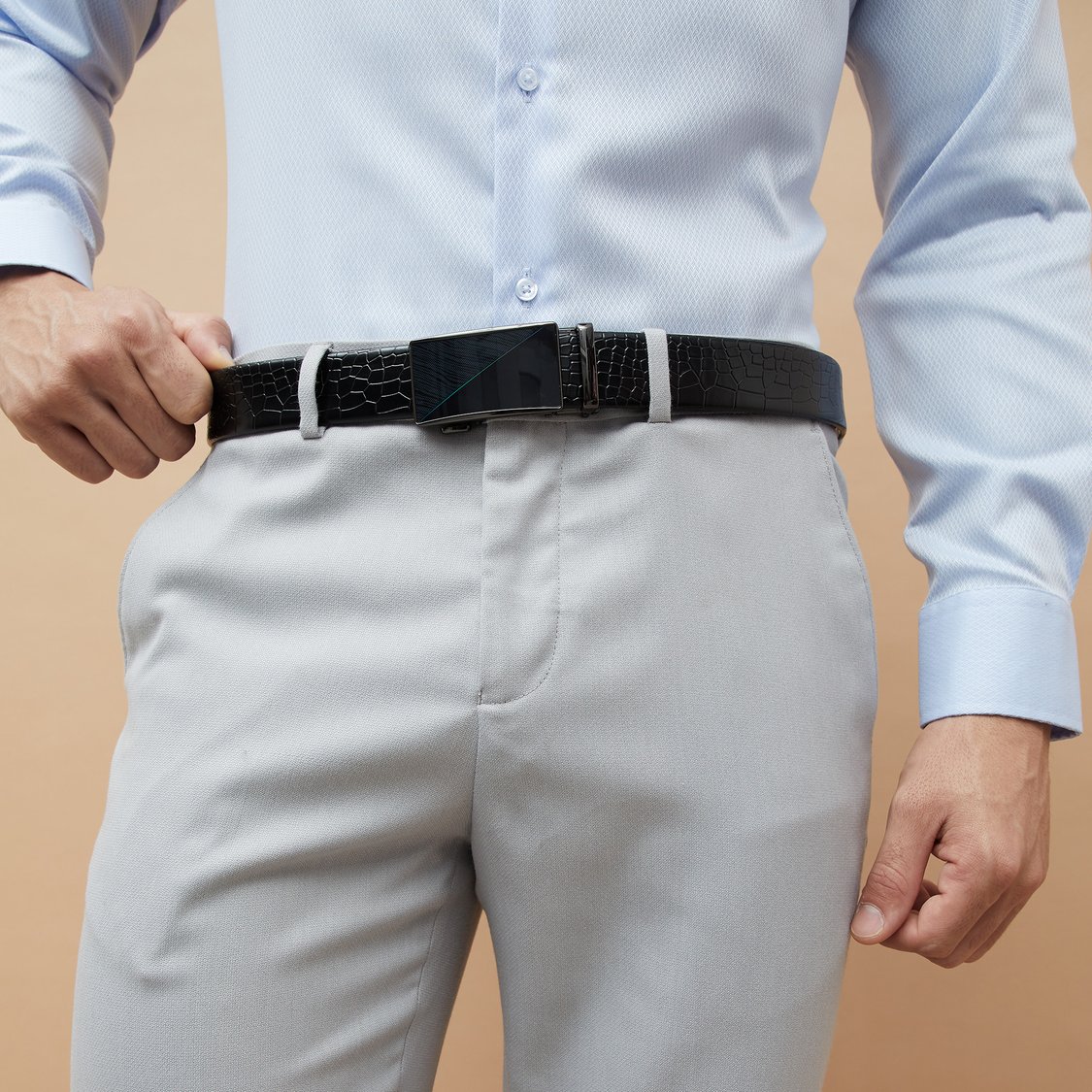 Leather Formal Belts Buy CODE Textured Reversible Formal Belt From CODE At  Just INR