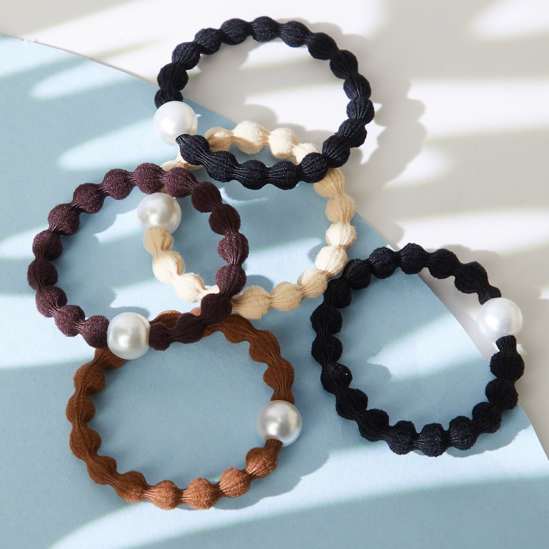 Buy FAME FOREVER Bead Detail Hair Ties - Pack of 5 from Fame Forever at ...