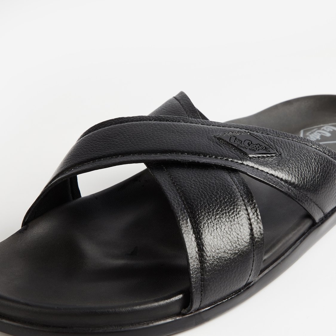 Buy LEE COOPER Leather Cross-Strap Sandals from Lee Cooper at just INR ...