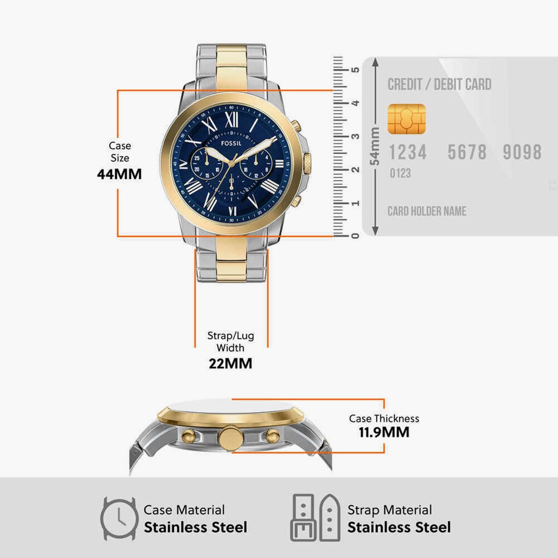 FOSSIL Grant Chronograph Watch FS6132I