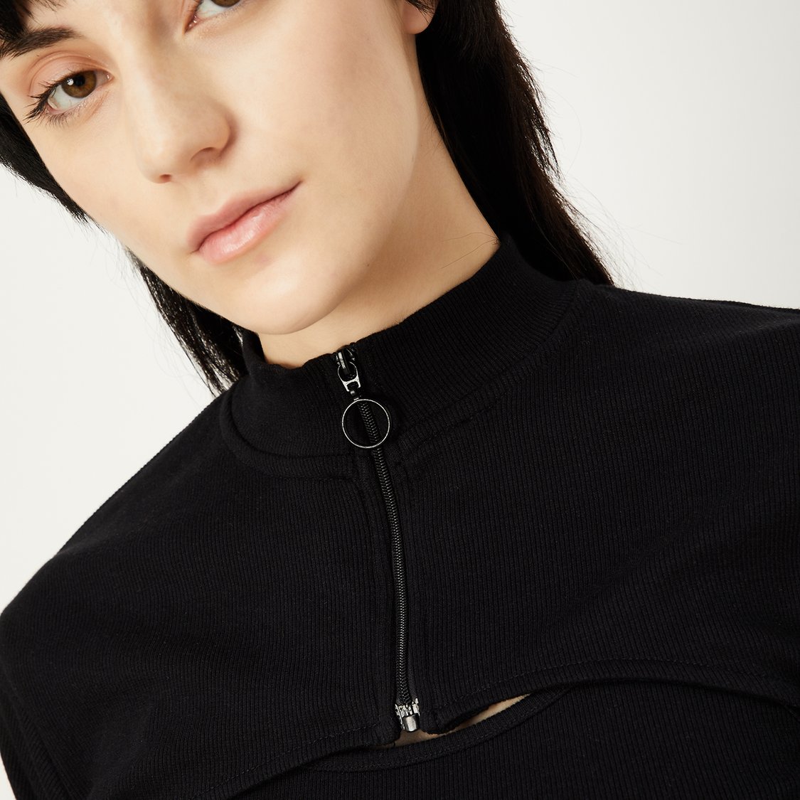 ▪️専用　BORDER FRILL TOP(38) 　BLACK BD2411-3Q-45-01?$VS_1500$