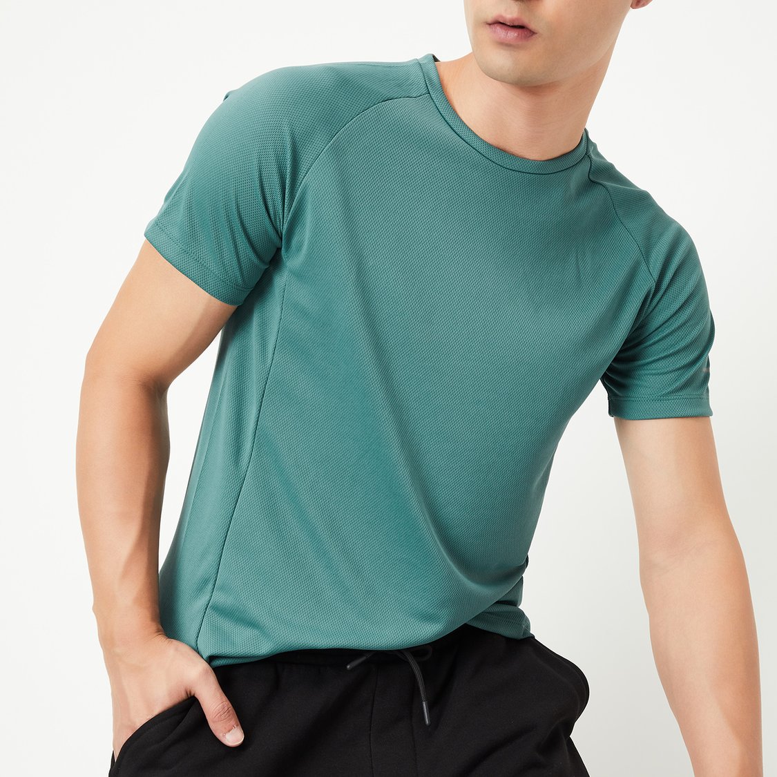 Men Knitted Athleisure T-shirt