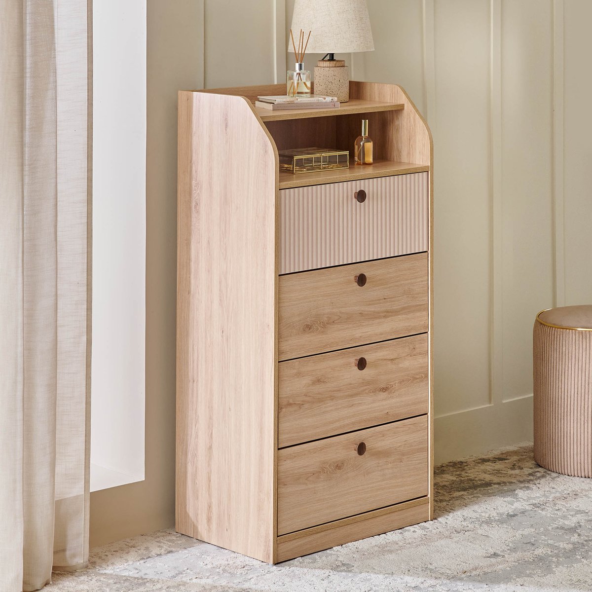 Buy Lexus Chest of 4 Drawers - Brown from Home Centre at just INR
