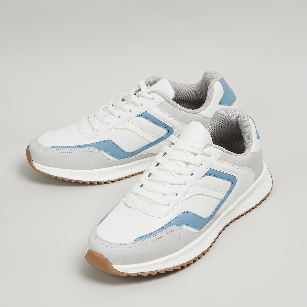 n♡ Buy Men Colorblock Lace-Up Sneakers Online at just Rs