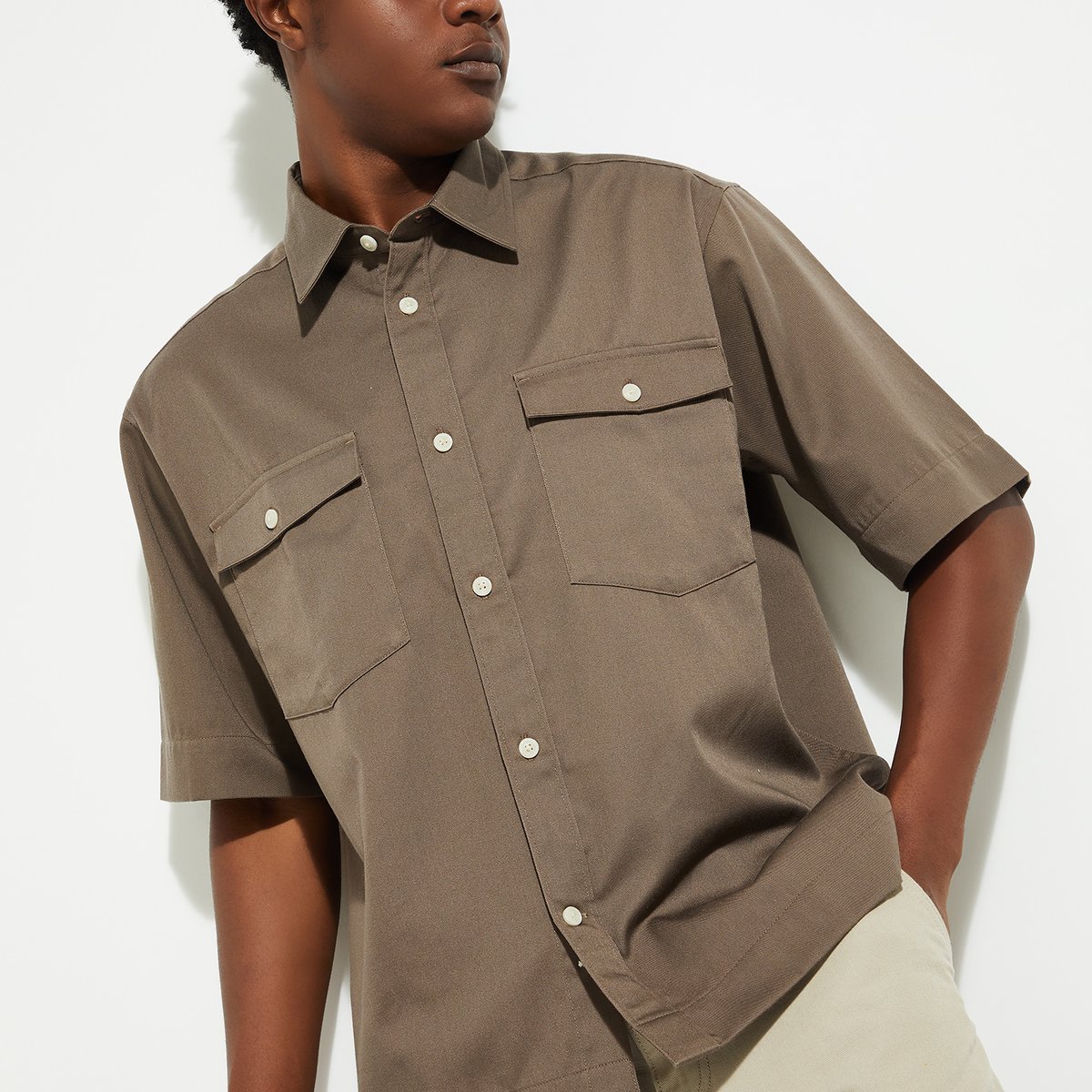 Buy URB_N Men Oversized Solid Flap Pocket Shirt Online at just Rs  