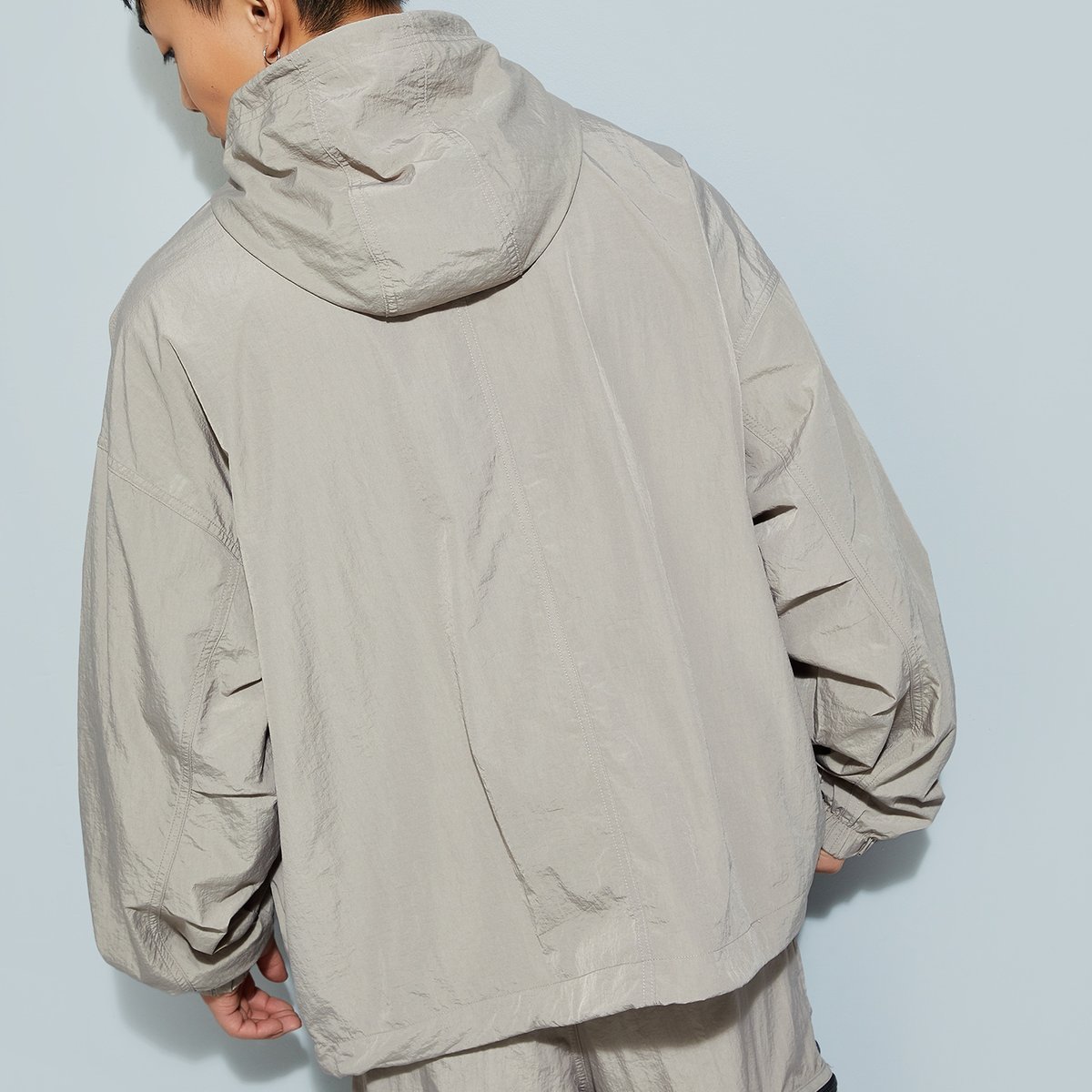 火々折(灰草)∶over loose jacket Buy URB_N Men Solid Hooded Jacket Online at just Rs. 2499.0