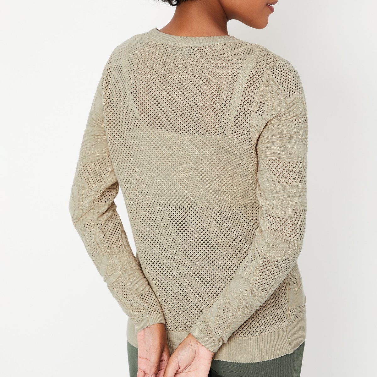 Weill NWT Tan Knit Top Size 14 (SKU store 000023)