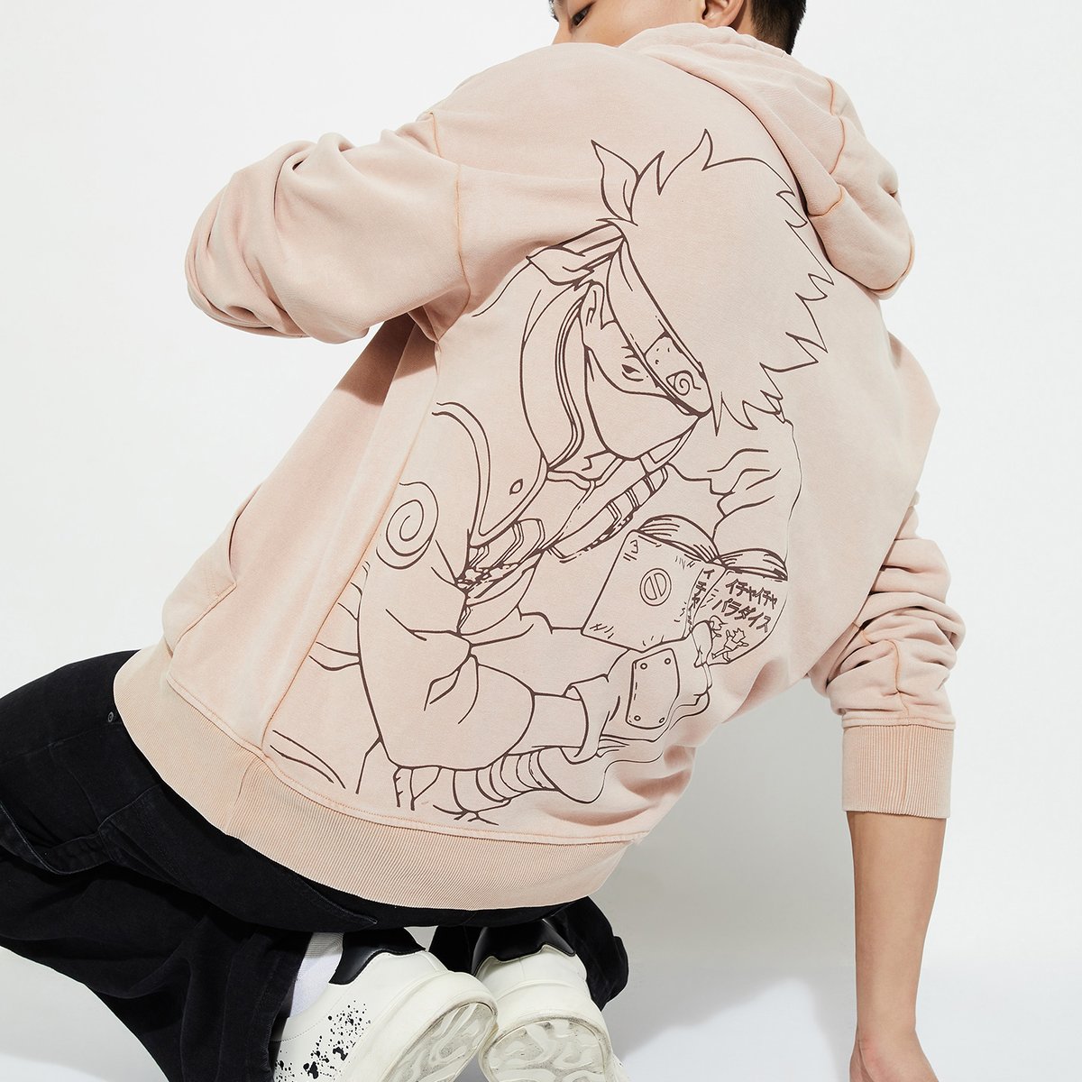 NARUTO！ Buy URB_N Men Oversized Naruto Printed Sweatshirt Online at