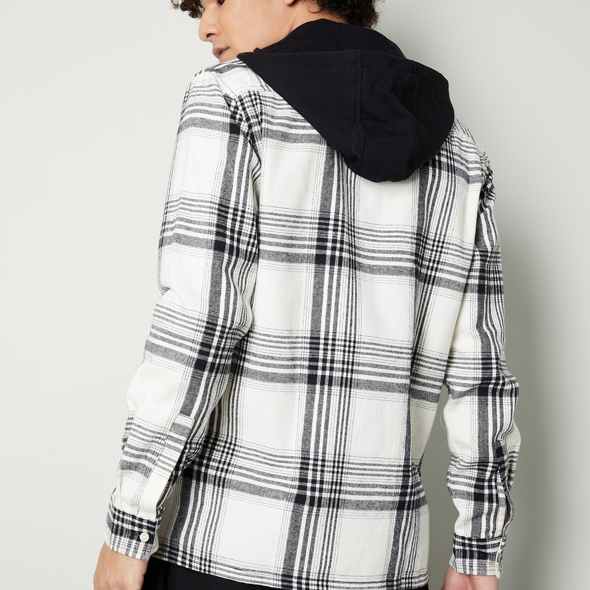 Buy Men Plaid Relaxed Fit Shirt with Hood Online at just Rs  