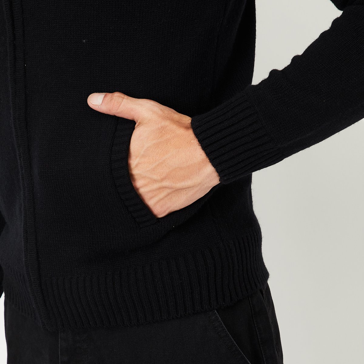 Buy Men Knit Zip Cardigan Online at just Rs. 1499.0