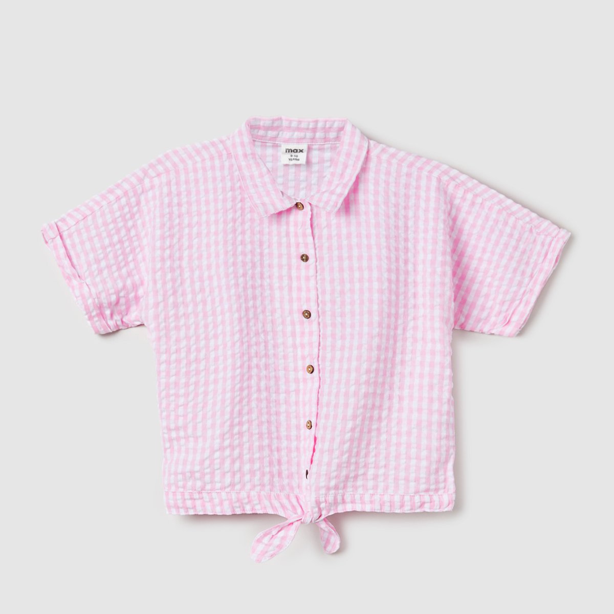 Belvet Cropped checkered shirt pink 短丈 Cropped checkered shirt – BELVET