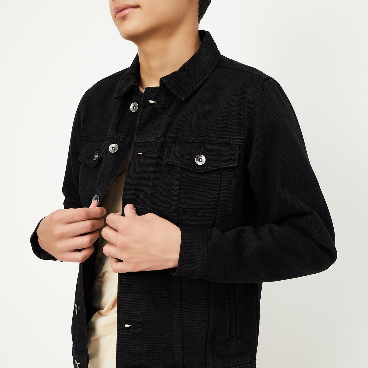 Buy Boys Solid Denim Jacket Online at just Rs. 999.0