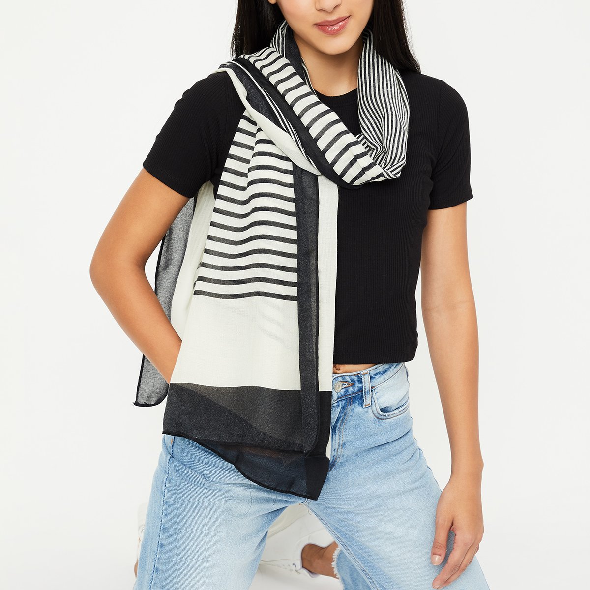 トップス PERVERZE Double Stripe Top and Scarf PERVERZE Double Stripe Top and Scarf（Double Double Stripe