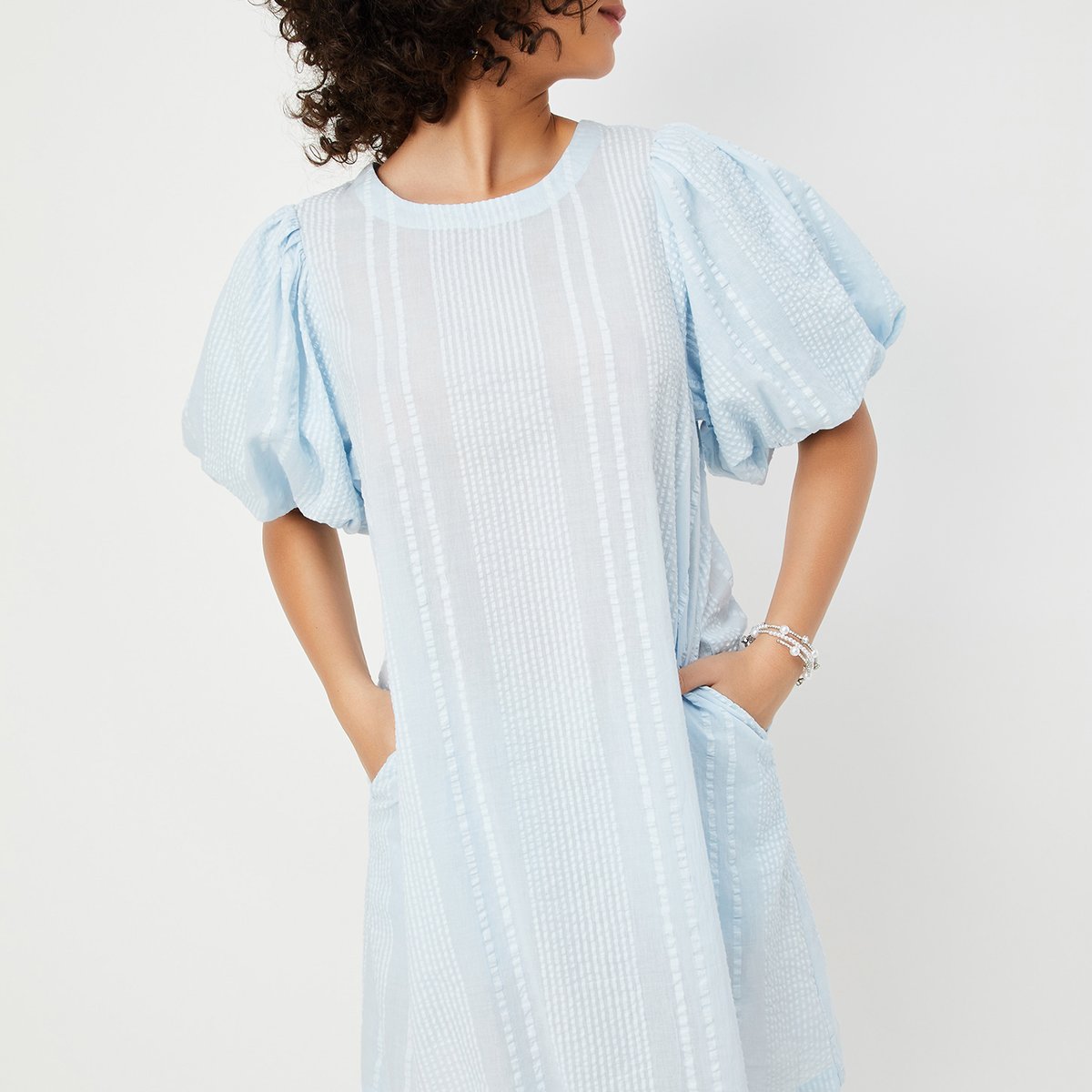 Buy Kalki x Max Women Seersucker Shift Dress Online at just Rs