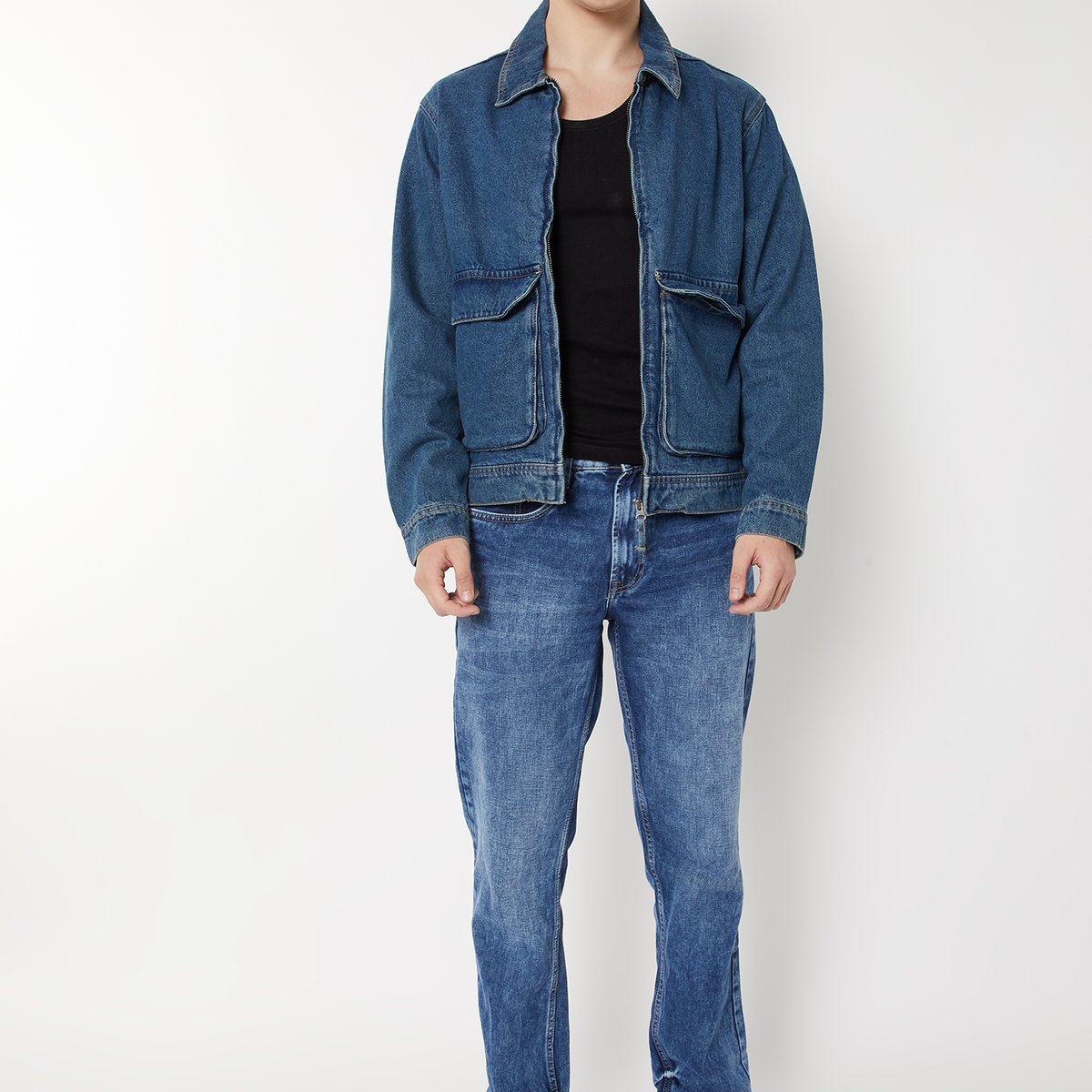 Buy Men Washed Denim Jacket Online at just Rs. 1699.0