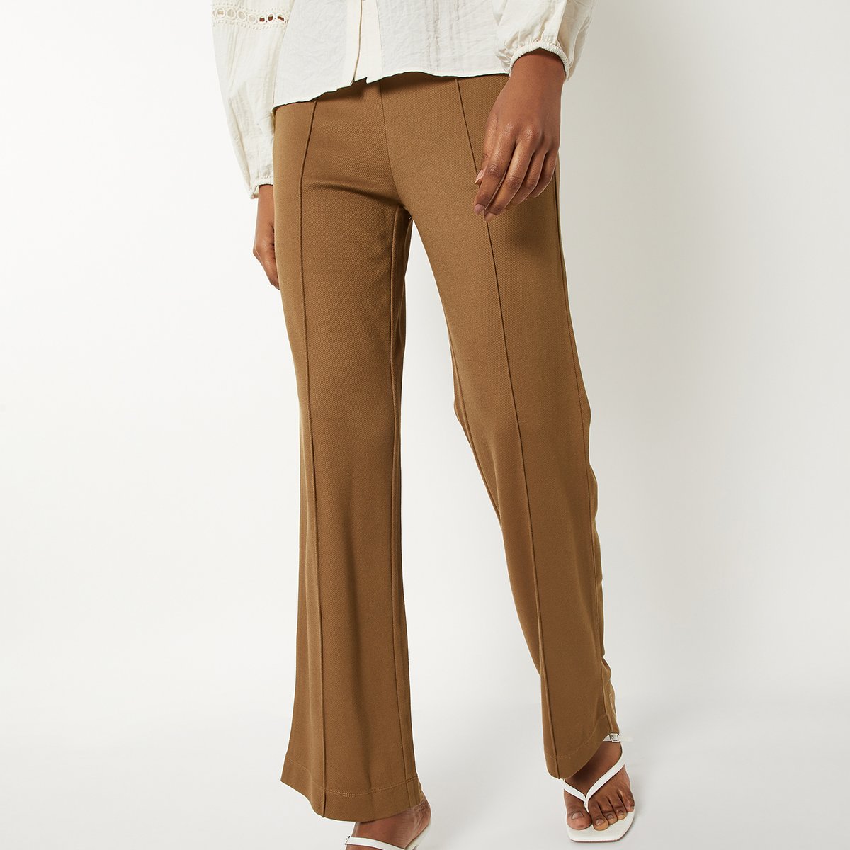 Buy Women Textured Trousers Online at just Rs. 1199.0