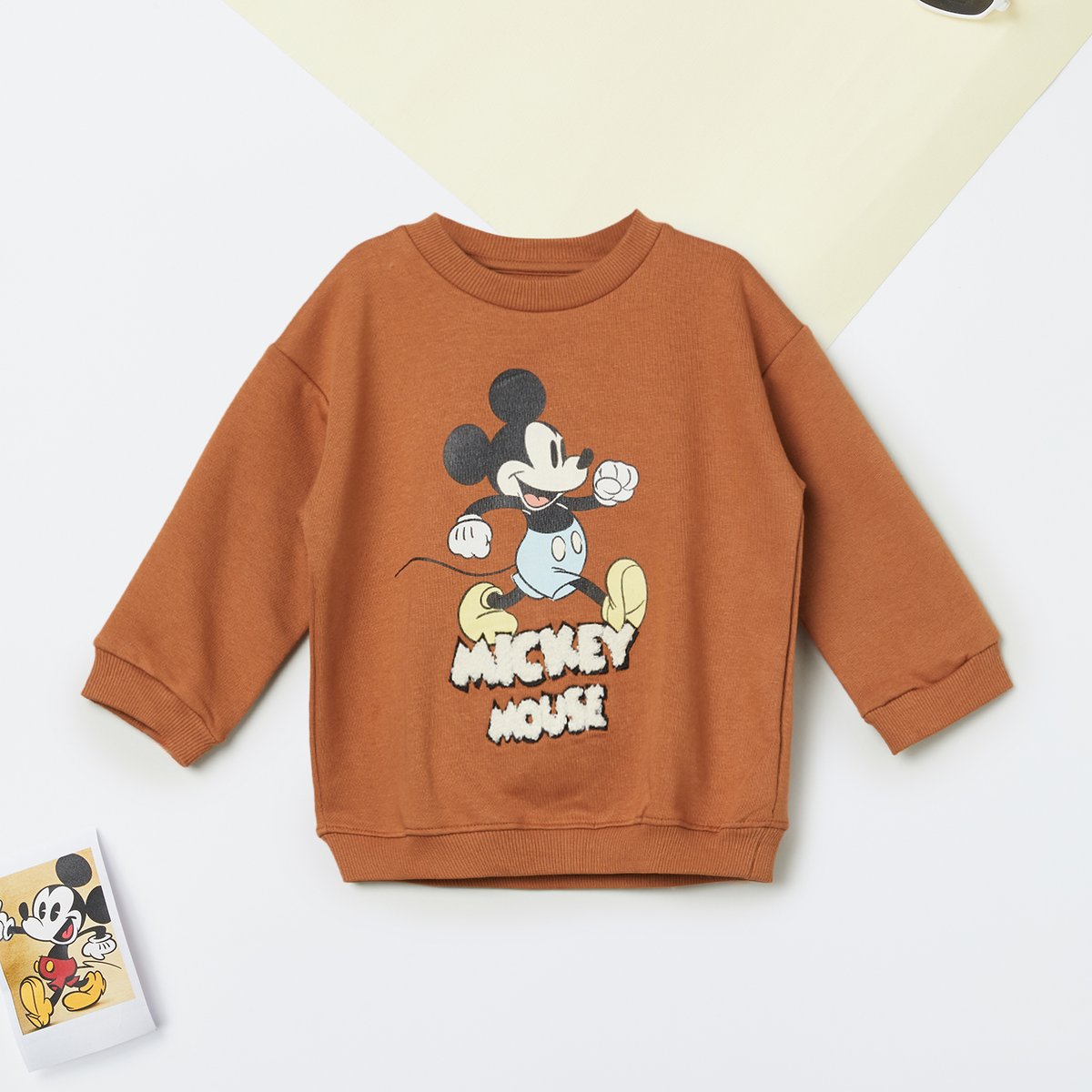 Buy Boys Mickey Mouse Chennile Sweatshirt Online at just Rs. 499.0