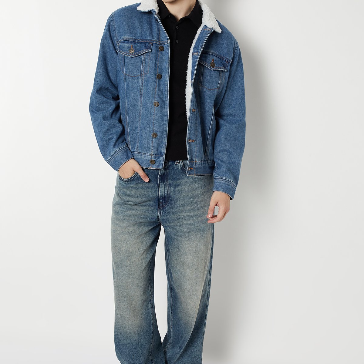 Buy Men Washed Denim Jacket Online at just Rs. 2299.0