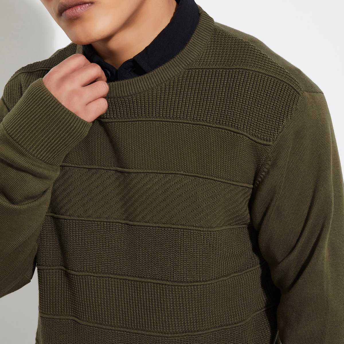Buy URB_N Men Textured Knit Sweater Online at just Rs. 1399.0