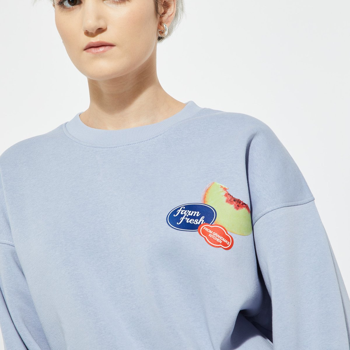 Buy ALAYA F x URB_N Women Back Print Oversized Sweatshirt Online