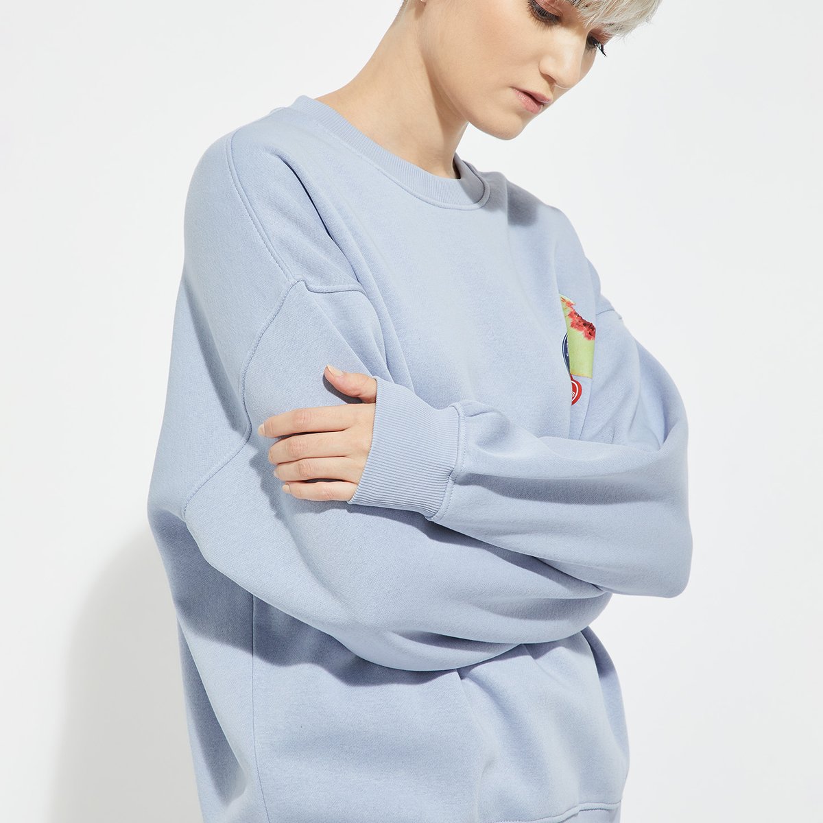 Buy ALAYA F x URB_N Women Back Print Oversized Sweatshirt Online