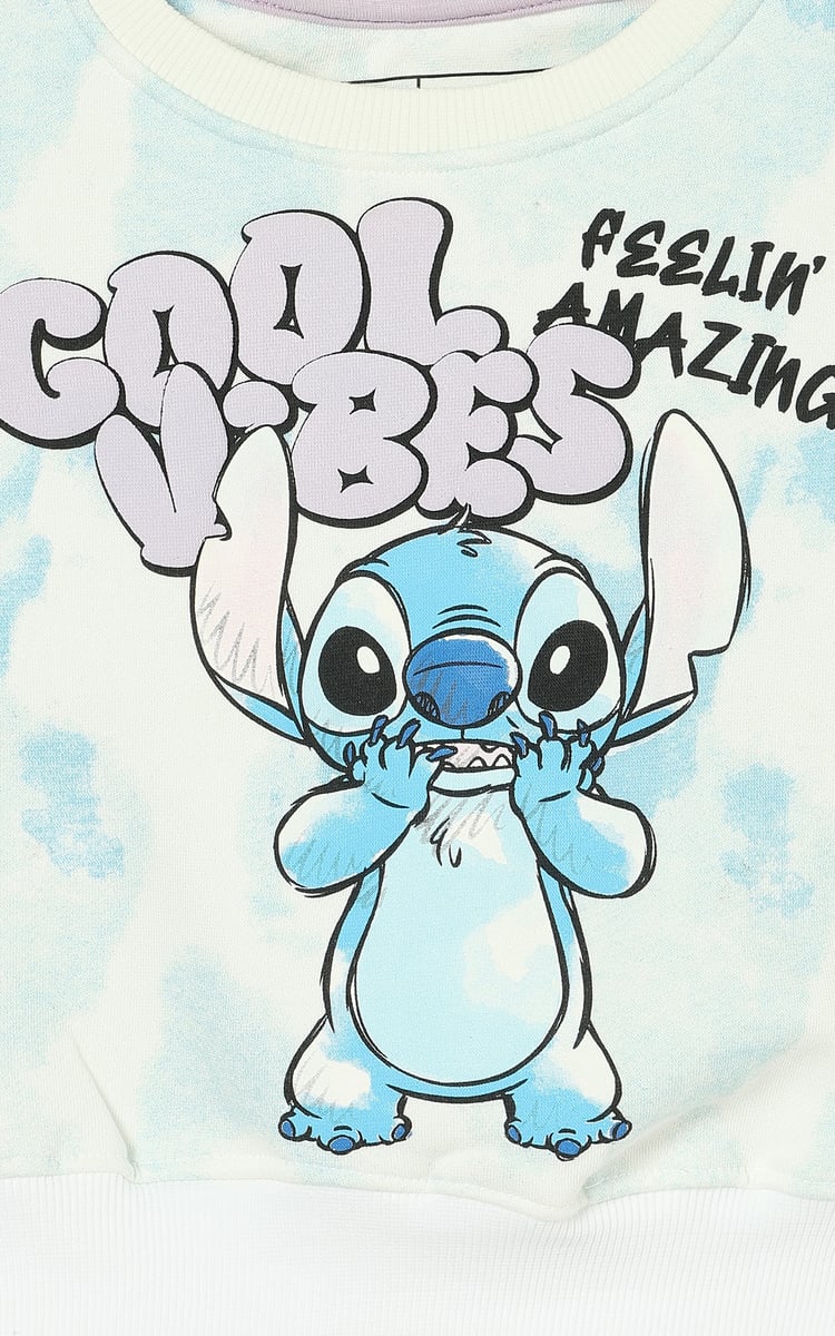 Buy Girls Stitch Printed Sweatshirt Online at just Rs. 699.0