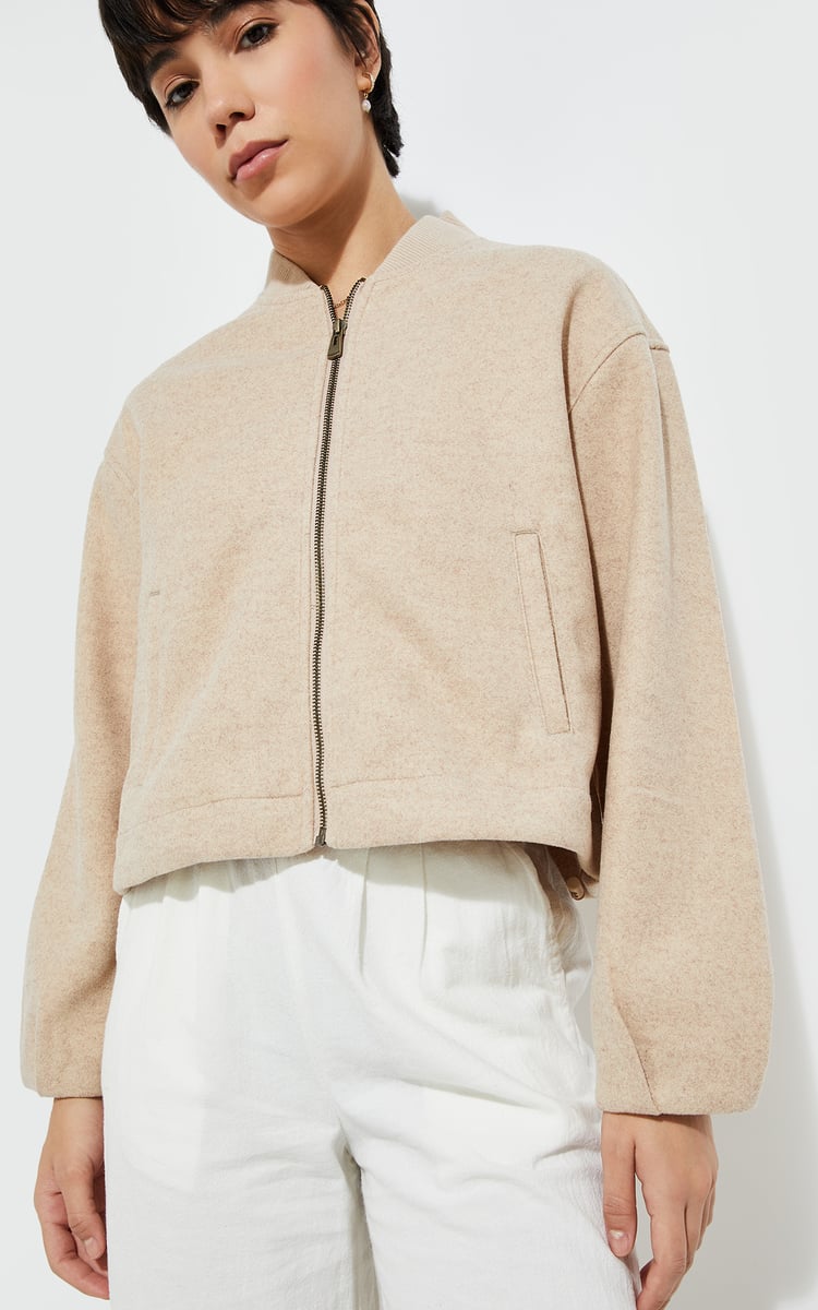 Buy URB_N Women Textured Jacket Online at just Rs. 1799.0