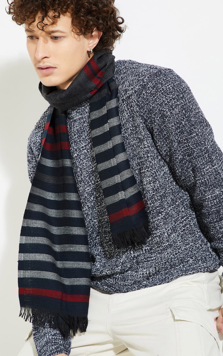 小物 supreme16AW Stripe border logo muffler supreme16AW Stripe border logo muffler