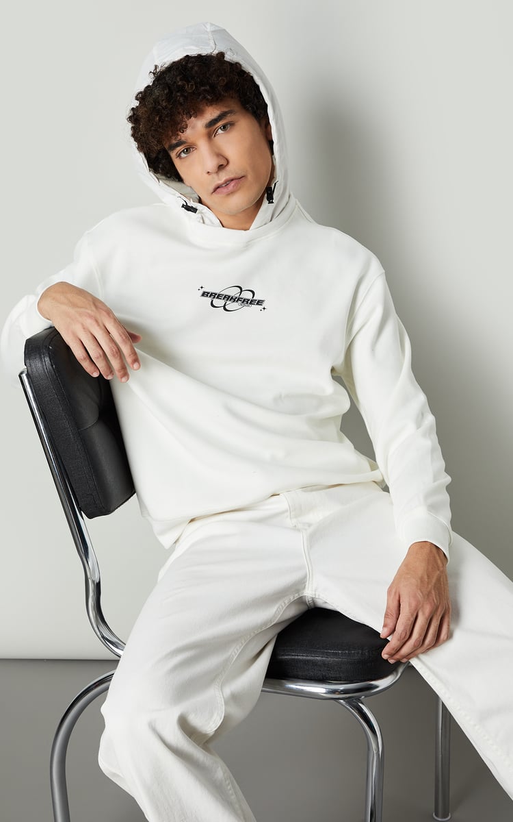 Buy Men Solid Hooded Sweatshirt Online at just Rs. 1599.0