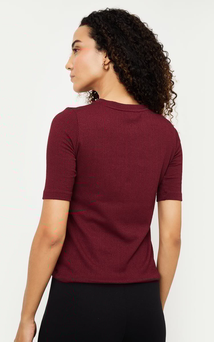 Buy Women Ribbed Top Online at just Rs. 399.0 - 1000014628821