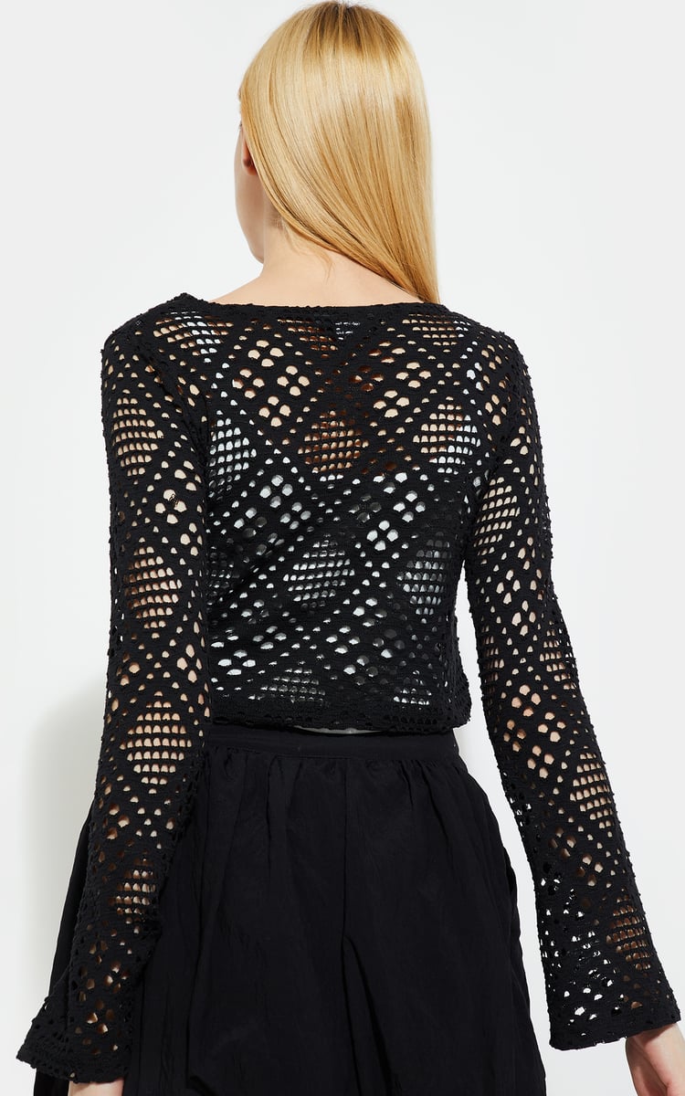 andmary Sonique knit tops black Ethical & Sustainable