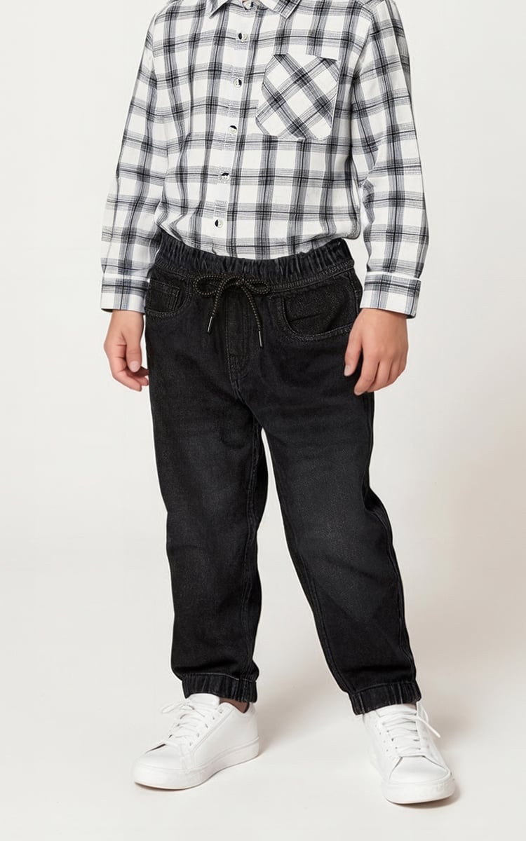 Boys Rinsed Slim Fit Jogger Jeans