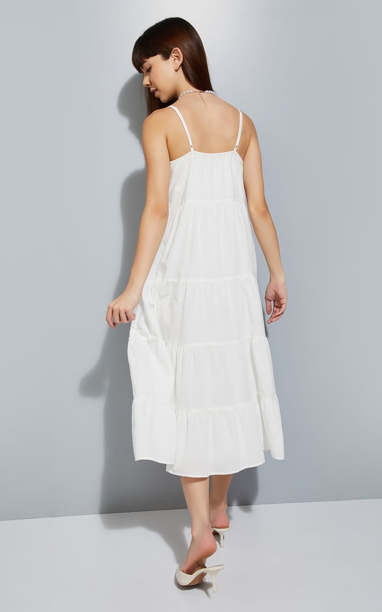 Buy URB_N Women Embroidered Tiered Dress Online at just Rs. 1399.0