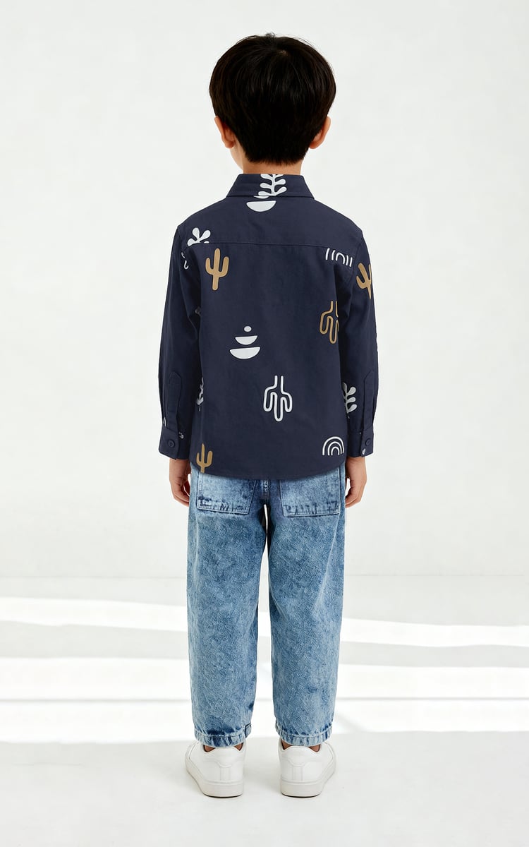 Buy Boys Printed Oversized Shirt Online at just Rs. 499.0