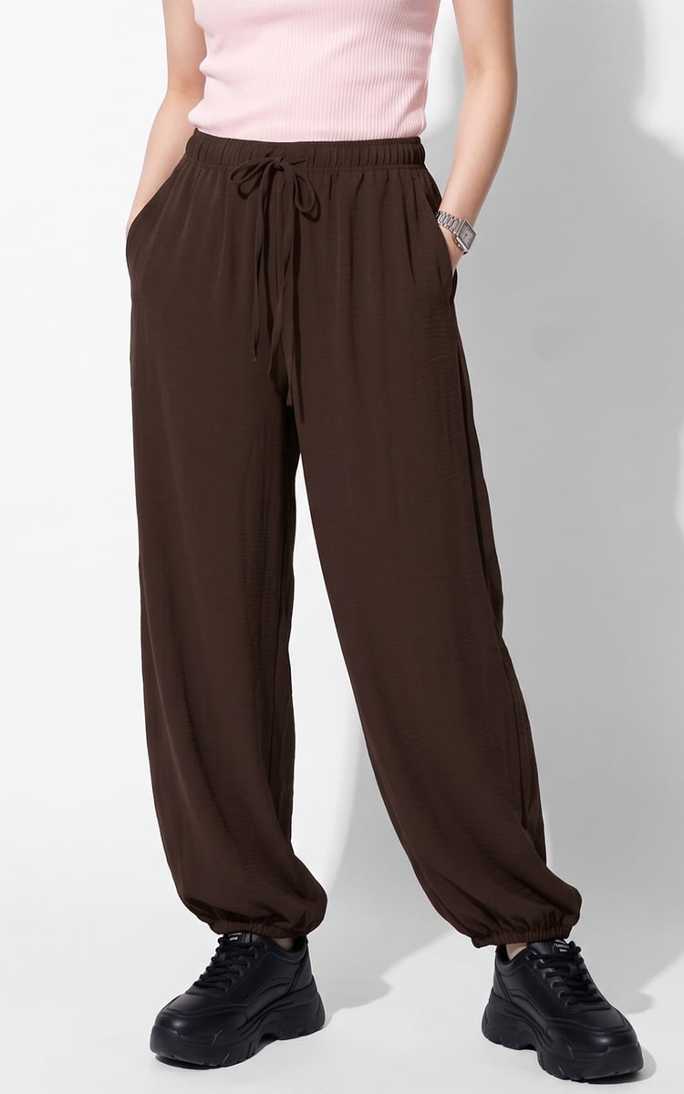 Buy URB_N Women Solid Balloon Pants Online at just Rs. 999.0