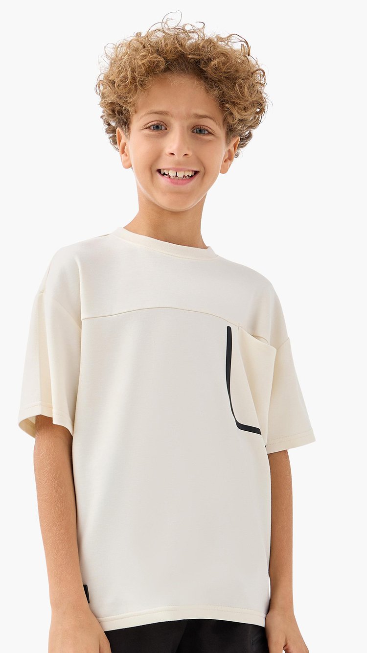 Buy Kappa XYZ Panelled Crew Neck T-shirt with Short Sleeves Online