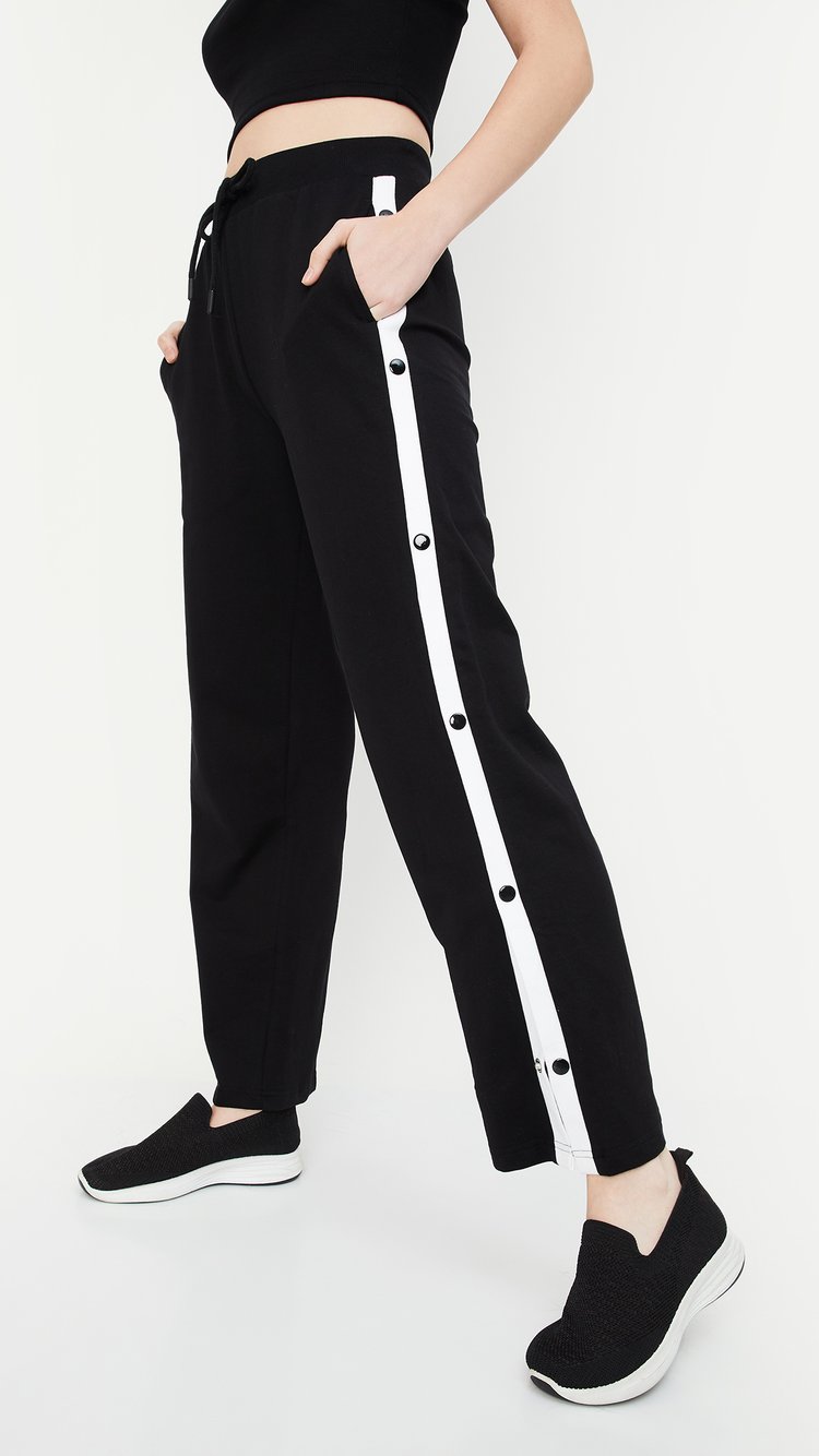 Button side track pants best sale