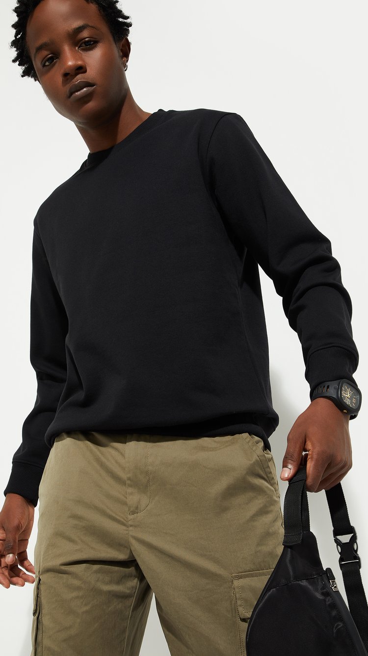 OVY Original Fabric Crew Neck Sweat 黒 L sweat | OVY