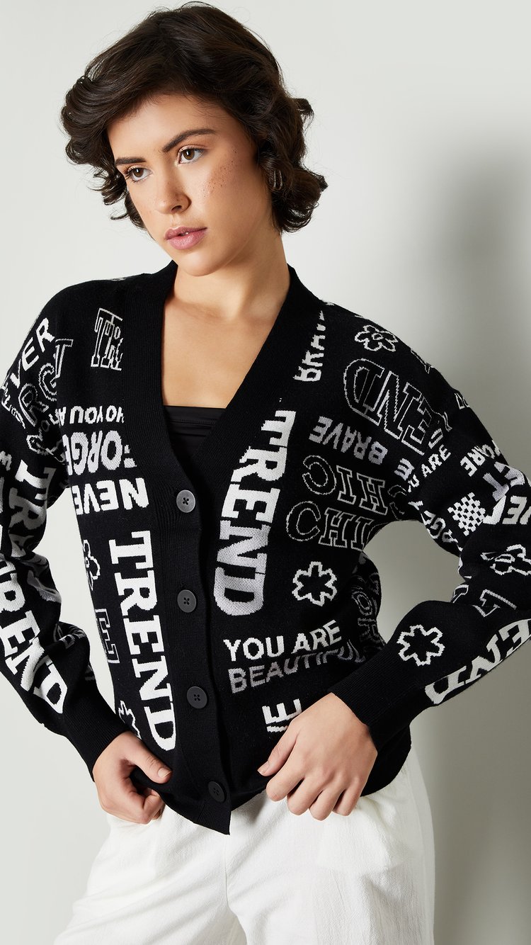 Buy Women Printed Oversized Cardigan Online at just Rs. 1599.0