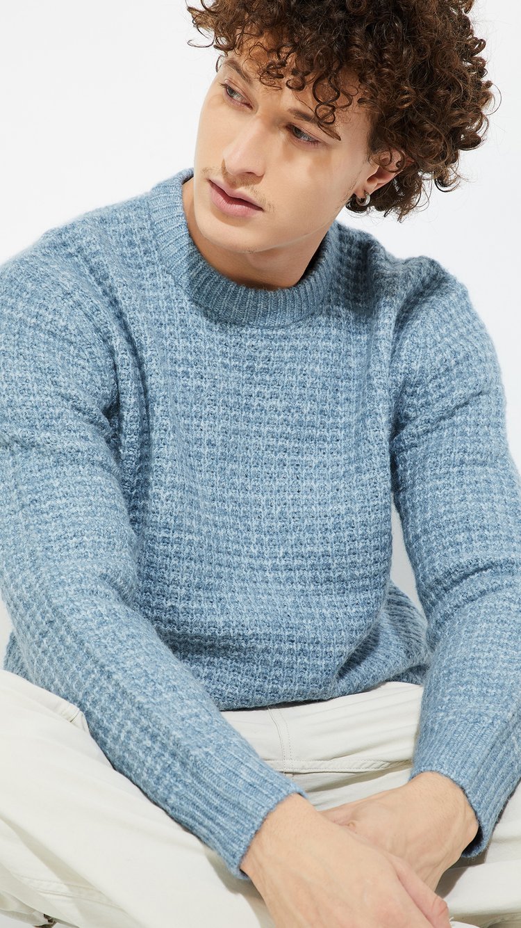 Buy URB_N Men Heavy Knit Textured Sweater Online at just Rs