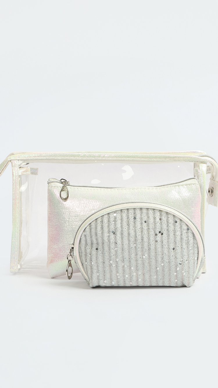 Buy Women Assorted Vanity Pouch - Pack of 3 Online at just Rs