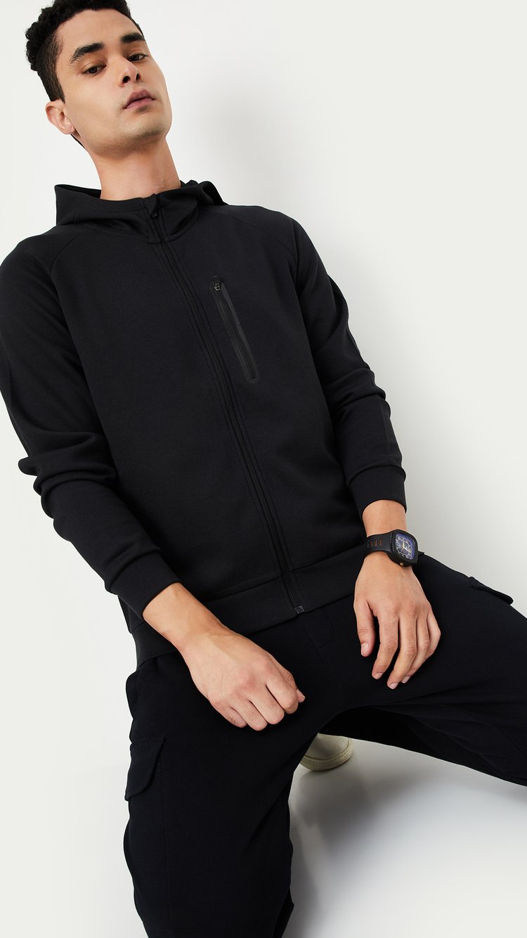 Buy Men Solid Hooded Sweatshirt Online at just Rs. 1699.0