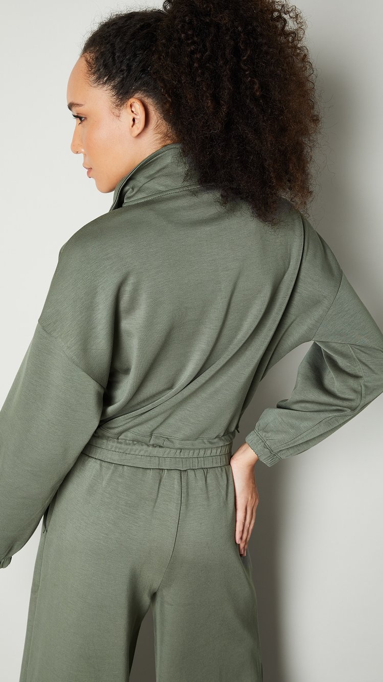 Buy Women Solid Athleisure Sweatshirt Online at just Rs