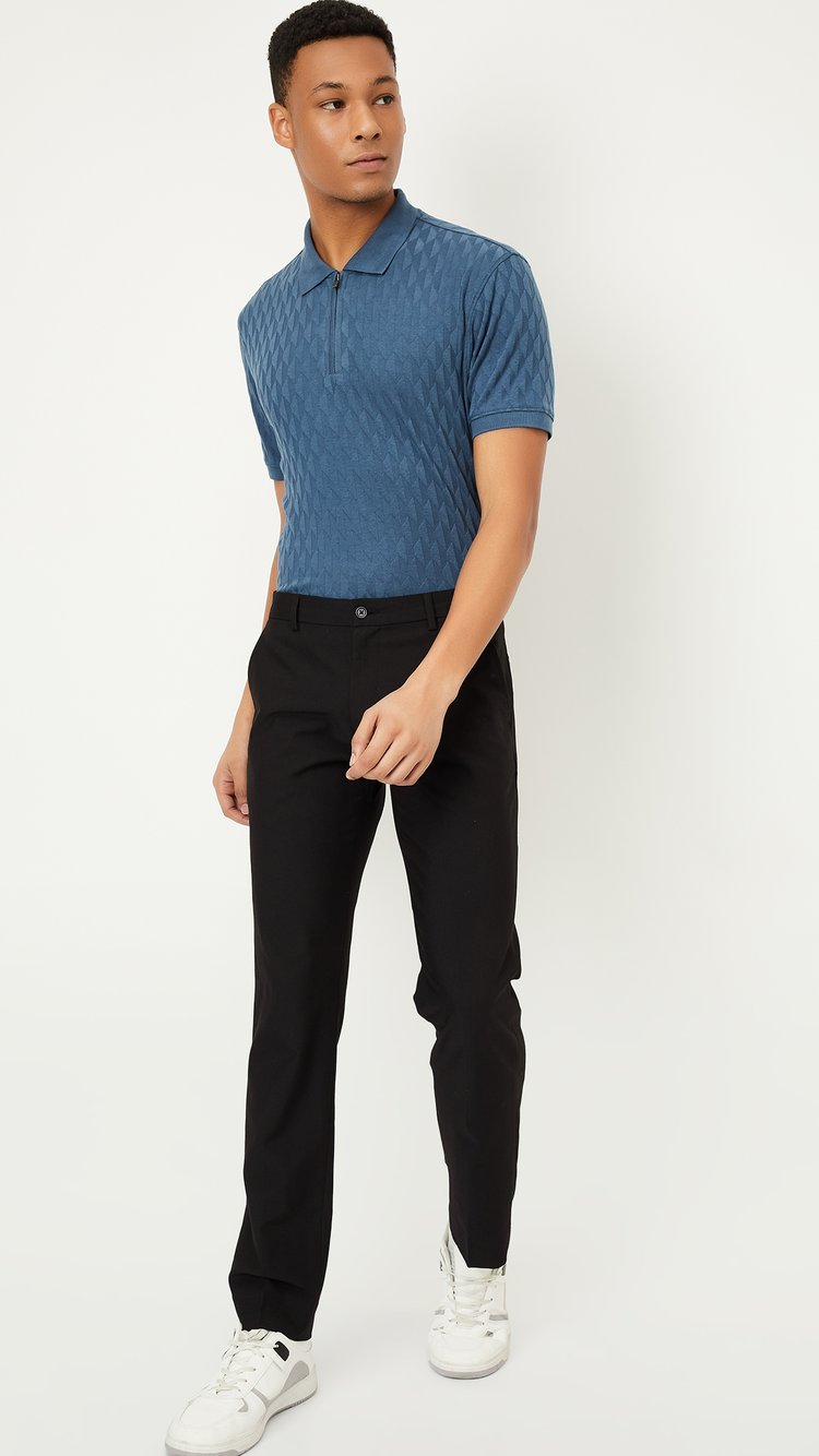 butcher products ニットポロ Buy Men Knitted Zip Polo T-shirt Online at just Rs. 799.0
