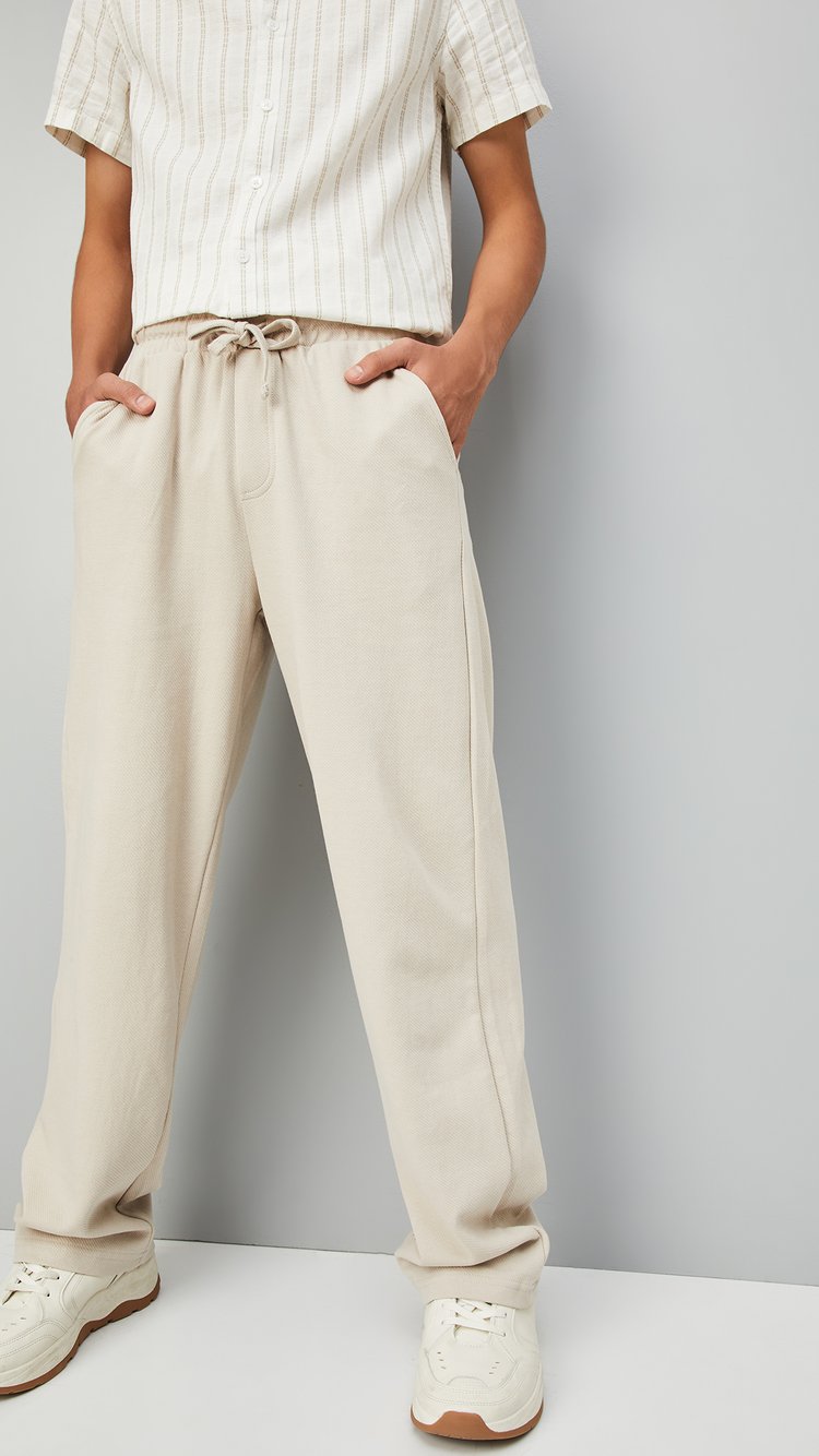 Buy Boys Textured Track Pants Online at just Rs. 599.0