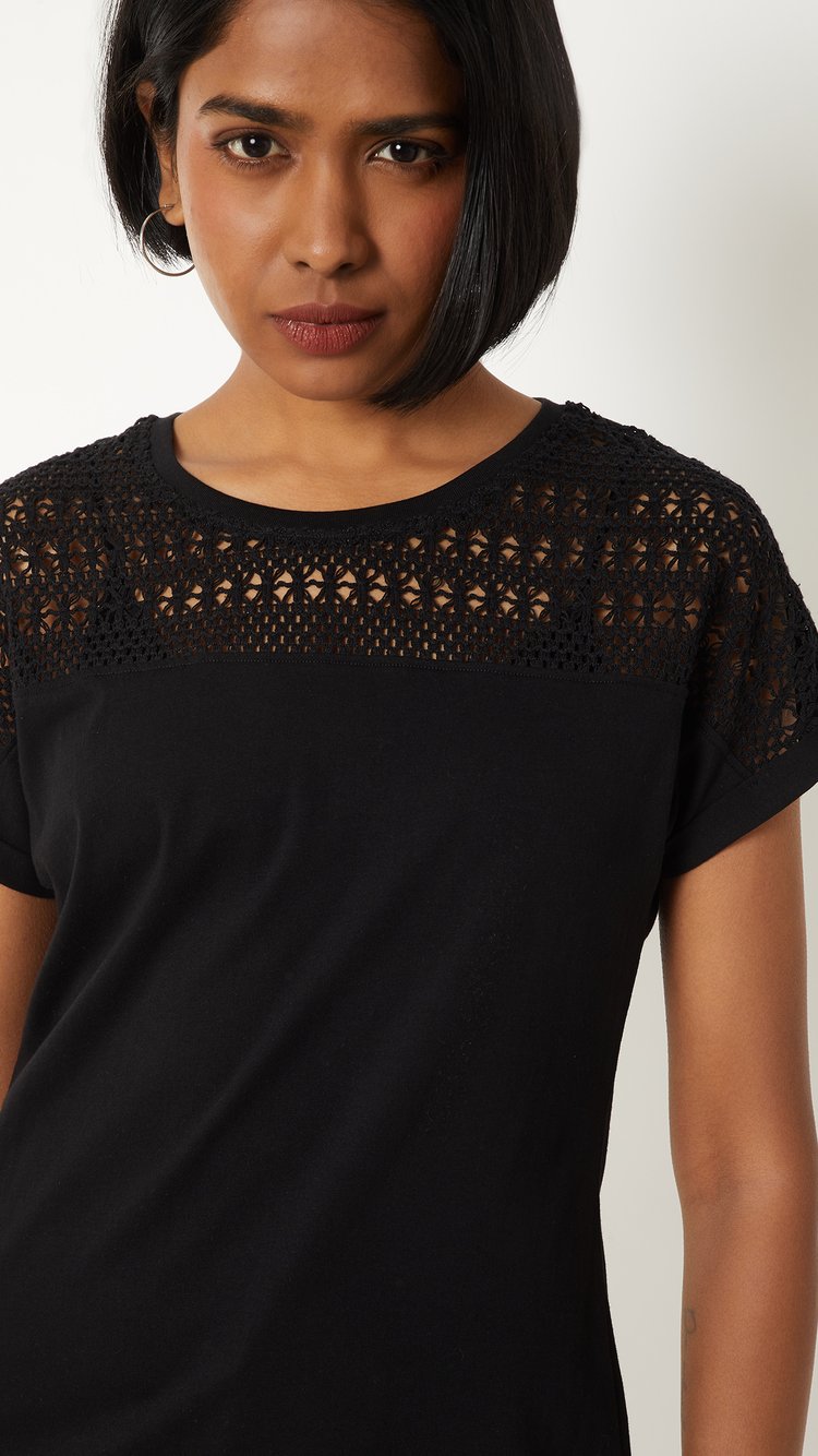 Buy Women Crochet Knit Top Online at just Rs. 299.0