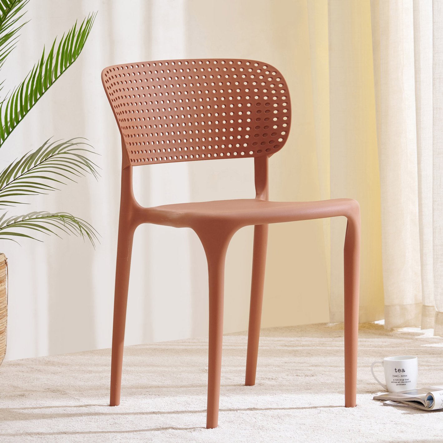 Buy Gracia Polypropylene Chair Rust from Home Centre at just INR
