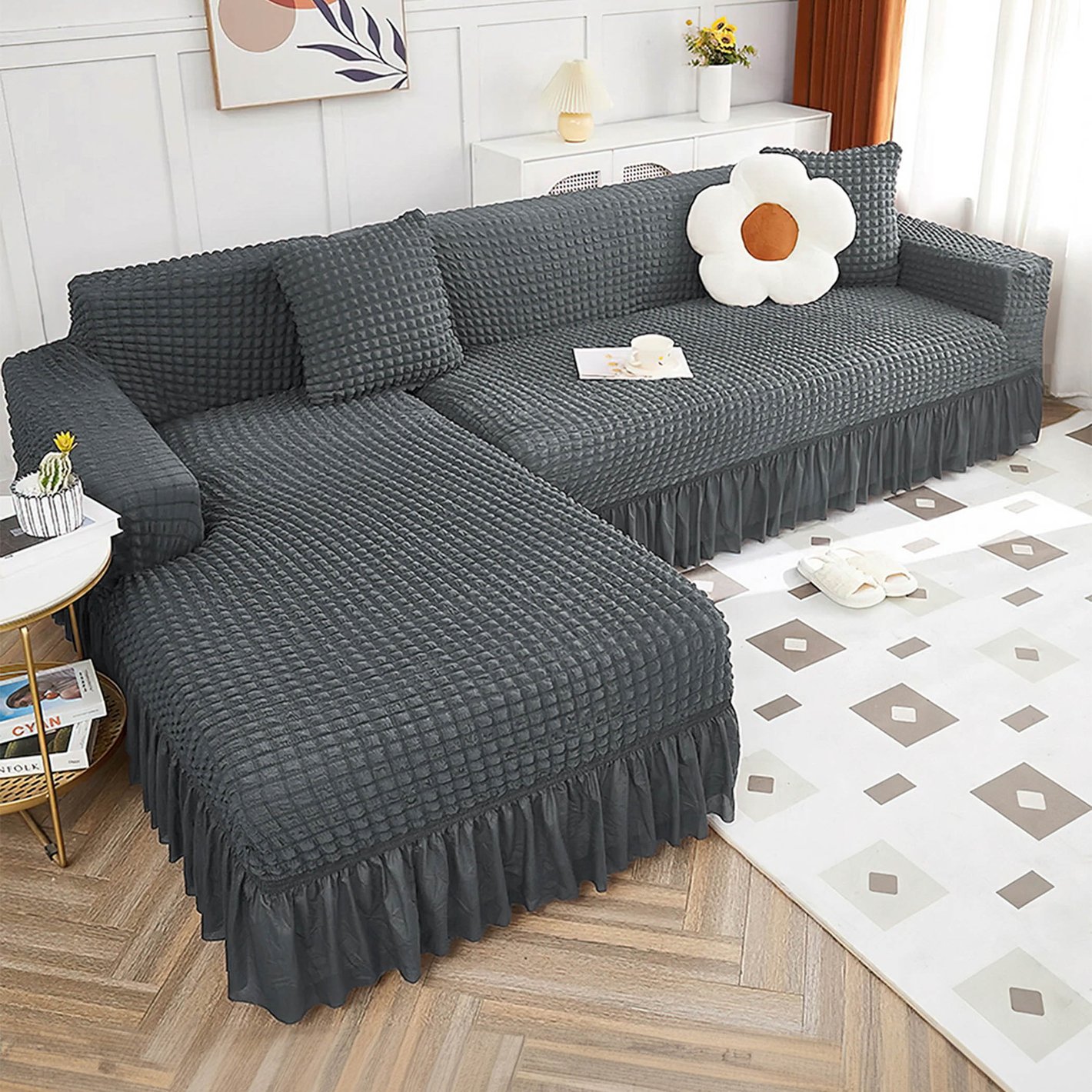 Sofa cover design for l shape sales